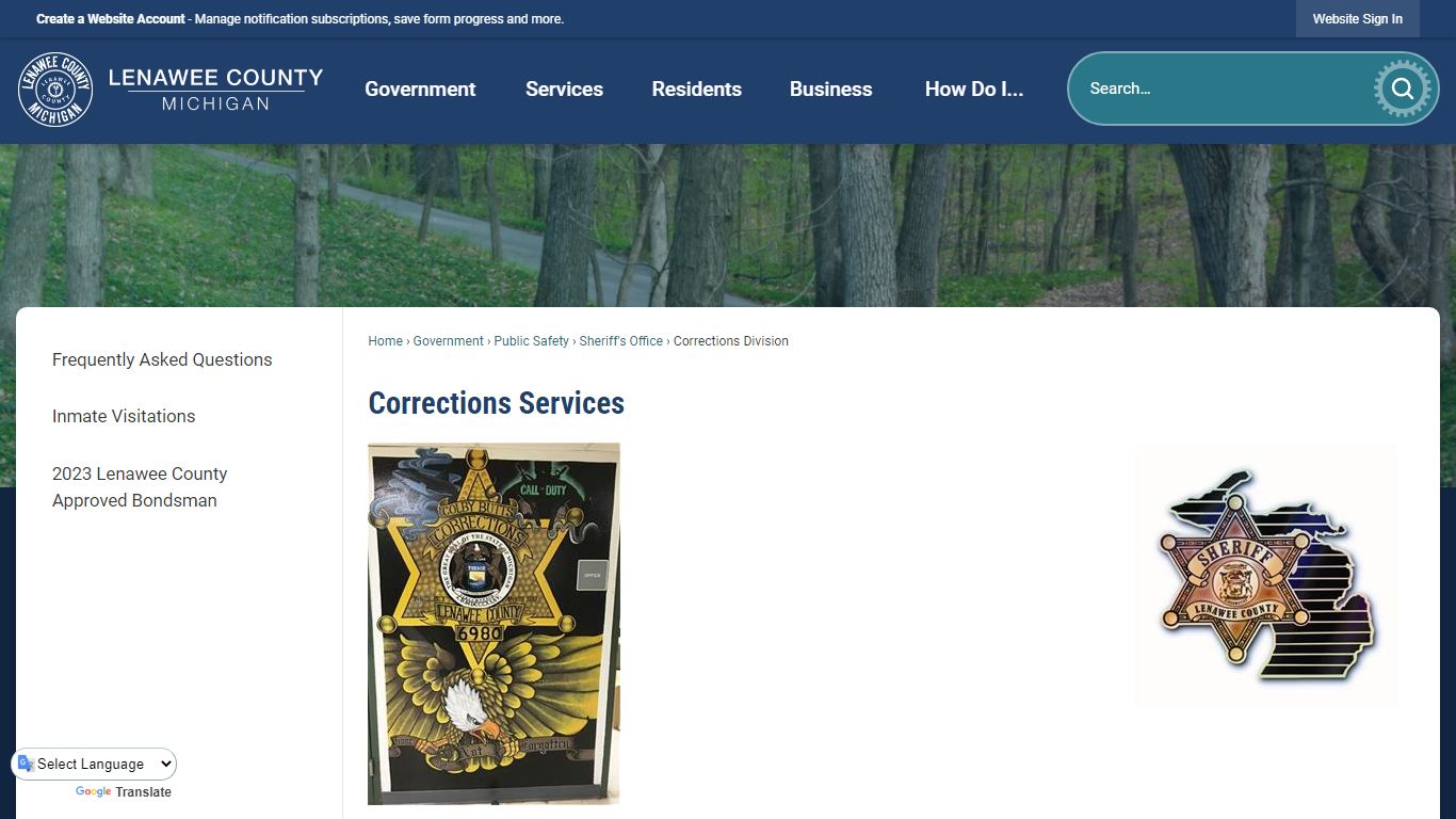Corrections Services | Lenawee County, MI
